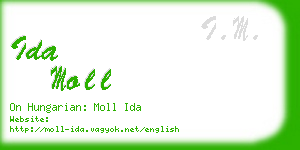 ida moll business card